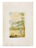 The Shepherd'  Plate 15 from 'songs of Innocence'  1789 (Relief Etching with W/C on Paper)