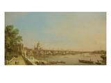 The Thames from the Terrace of Somerset House Looking Towards St Paul's  C1750 (Oil on Canvas)