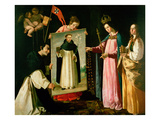The Apparition of the Virgin to the Monk of Soriano (Oil on Canvas)