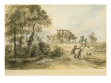 Coach and Highwayman (W/C on Paper)