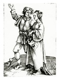A Rustic Couple  Engraved by Johannes Wierix  C1565 (Engraving)