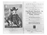 Titlepage and Frontispiece to 'The Antiquities of Warwickshire' by William Dugdale  1656