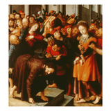 Christ and the Woman Taken in Adultery (Oil on Panel)