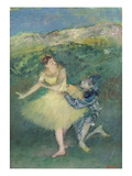 Harlequin and Colombine  C1886-90 (Oil on Panel)