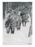 Travelling in Frontier Days  Illustration from 'The City of Cleveland' by Edmund Kirke