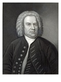 Portrait of Johann Sebastian Bach  German Composer (Engraving)
