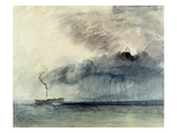 Steamboat in a Storm  C1841 (W/C and Pencil on Paper)