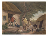 The Warrener  Engraved by William Ward (1766-1826)  Pub by H Morland  1806 (Mezzotint Engraving)