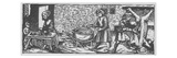 Interior of a Kitchen  from 'Calendarium Romanum' by Jean Staeffler  Printed Tubingen  Germany 1518