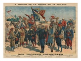 Review of the 14th July  Our Colonial Troops  Illustration from 'Le Petit Journal'