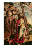 Christ the Mediator with Philip the Handsome (1478-1506) and His Entourage  Left Hand Panel