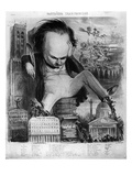 Caricature of Victor Hugo (1802-85) from 'Le Pantheon Charivarique'  19th Century (Litho)