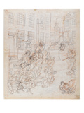 The First Stage of Cruelty  C1750 (Graphite and Red Chalk on Laid Paper)