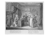 Woman Swearing a Child to a Grave Citizen  C1735 (Engraving)