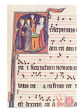 Ms 241 F144 Historiated Initial 'S' Depicting the Presentation of Jesus at the Temple