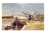View of the Pont Royal  Paris (Oil on Canvas)