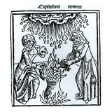 Witches Making a Spell  1489 (Engraving) (B&W Photo)