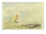 A Sea Piece - a Rough Sea with a Fishing Boat  1820-30 (W/C on Paper)