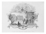 Ticket for the Tiverton School Feast  1740  Engraved by J Moore (Litho)