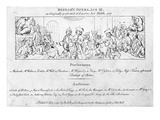 A Key to Help Identify the People in Hogarth's Painting 'The Beggar's Opera'  1790 (Engraving)
