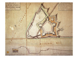 Plan of the New Fort at Pittsburgh  November 1759 (Hand Coloured Engraving)