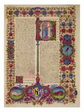 Fol231R First Letter from St Peter to the Apostles  from the Borso D'Este Bible Vol 2 (Vellum)