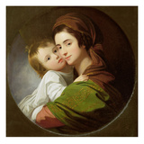 The Artist's Wife  Elizabeth  and their Son Raphael  C1773 (Oil on Canvas)