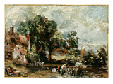 Sketch for 'The Haywain'  C1820 (Oil on Paper on Panel)