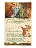 London'  Plate 38 from 'songs of Experience'  1794 (Colour Printed Etching with W/C)