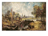 Dedham Lock  C1820 (Oil on Canvas Laid Down on Panel)