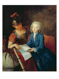Jean-Philippe Baratier (1721-40) Presented to Minerva  1735 (Oil on Canvas)