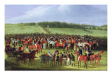 Epsom Races: the Betting Post (Oil on Canvas)