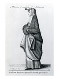Woman of Quality from Antwerp  1643 (Etching)