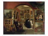 The Interior of the British Institution Gallery  1829 (Oil on Canvas)