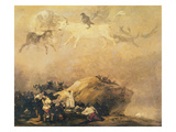 Capriccio Scene: Animals in the Sky (Oil on Canvas)