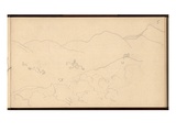 Valle Buona  North of Bordighera  C1884 (Pencil on Paper)