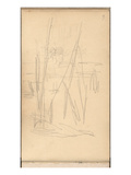 Boats at Dieppe (Pencil on Paper)
