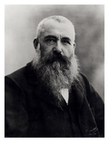 Portrait of Claude Monet (1841-1926) 1901 (B/W Photo)