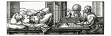 Illustration from Durer's 'Four Books on Measurement'  Published in 1525 (Woodcut)