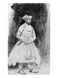A Mughal Nobleman  C1659 (Pen  Ink and Wash on Paper)