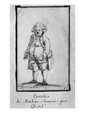 Caricature of Andre Boniface Louis of Riqueti  Viscount of Mirabeau  Nicknamed Mirabeau-Tonneau