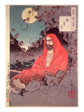 Meditation by Moonlight  (Colour Woodblock Print)
