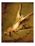 Dead Hare with Powder Horn and Gamebag  C1726-30 (Oil on Canvas)
