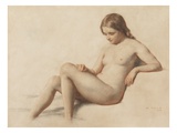 Study of a Nude  1859 (Pencil on Paper)