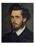 Portrait of Claude Monet (1840-1926) 1867 (Oil on Canvas)