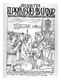 Martin De Ayala Greets Francisco Pizarro and Diego De Almagro (Woodcut)