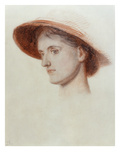Study of the Artist's Wife Edith (Coloured Chalks on Paper)