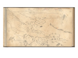 The Seine Seen from the Heights of Herblay (Pencil on Paper)