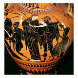 Attic Black-Figure Vase Depicting Synthos  Demeter  Hermes and the Boatman  C535-540 BC
