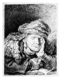 An Old Woman Sleeping  Etched by Francesco Novelli  C1790 (Etching)